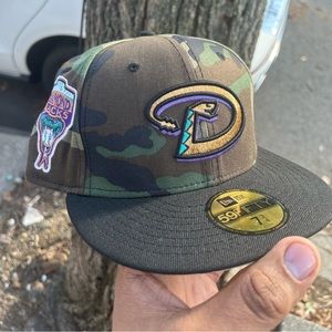 ARIZONA DIAMONDBACKS CAMOUFLAGE NEW ERA FITTED GREY BRIM HATWORLD EXCLUSIVE